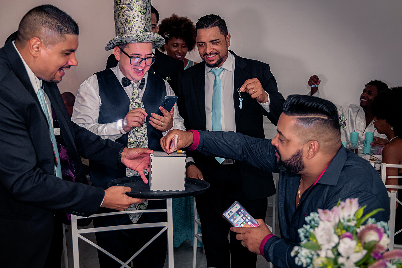 Momento emocionante de casamento